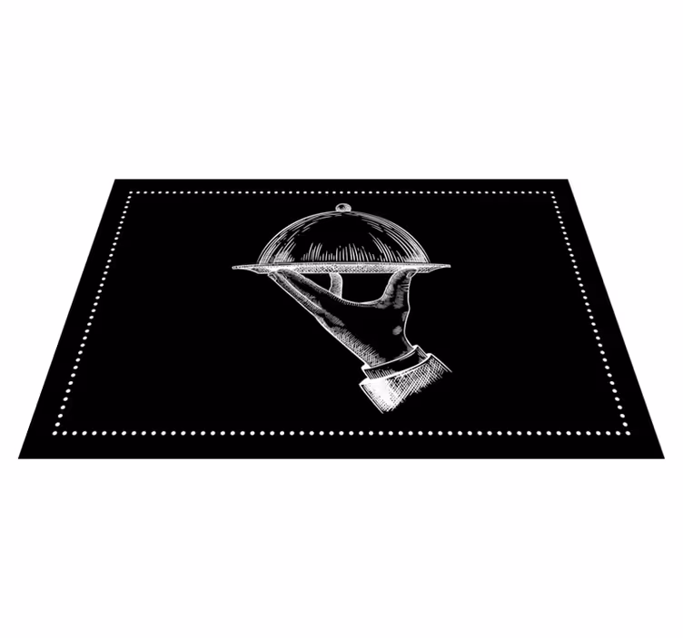 Tischsets originell mit elegantem servierhand - TenStickers