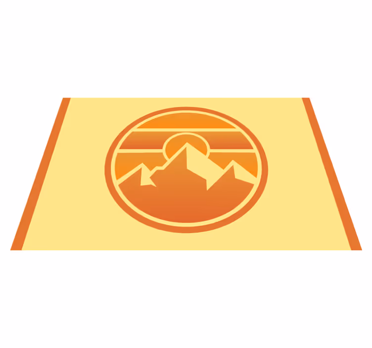 Tischset modern berg sonnenuntergang silhouette - TenStickers