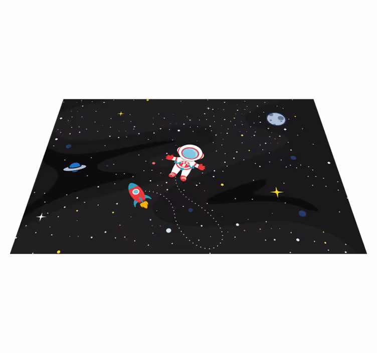 Tischset kinder astronaut und rakete - TenStickers