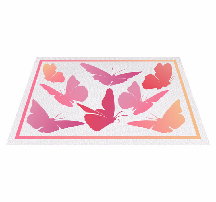 Tischset kinder mit lebhaftem schmetterlingsemblem - TenStickers