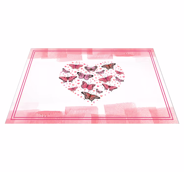 Tischset modern herz schmetterlinge muster - TenStickers