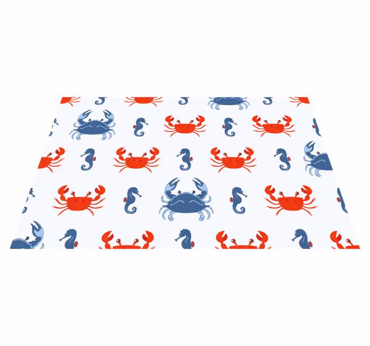 Tischsets originell mit krebs und seepferdchen-muster - TenStickers