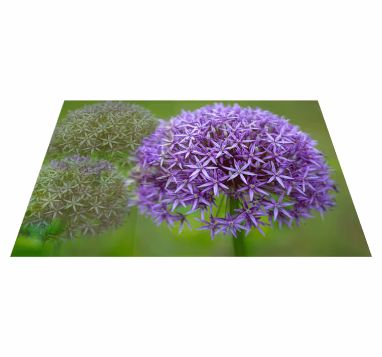 Tischset textur mit lebendigen lila blumen - TenStickers