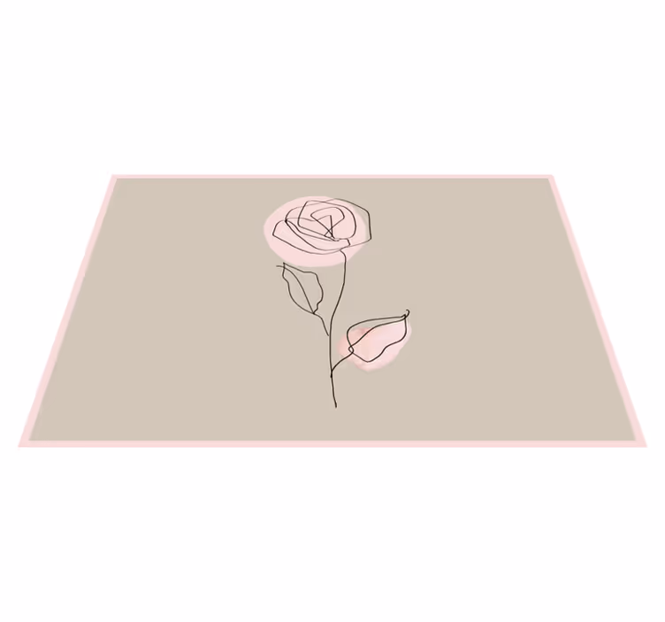 Tischset modern Aquarell weiße rosen abstrakt - TenStickers