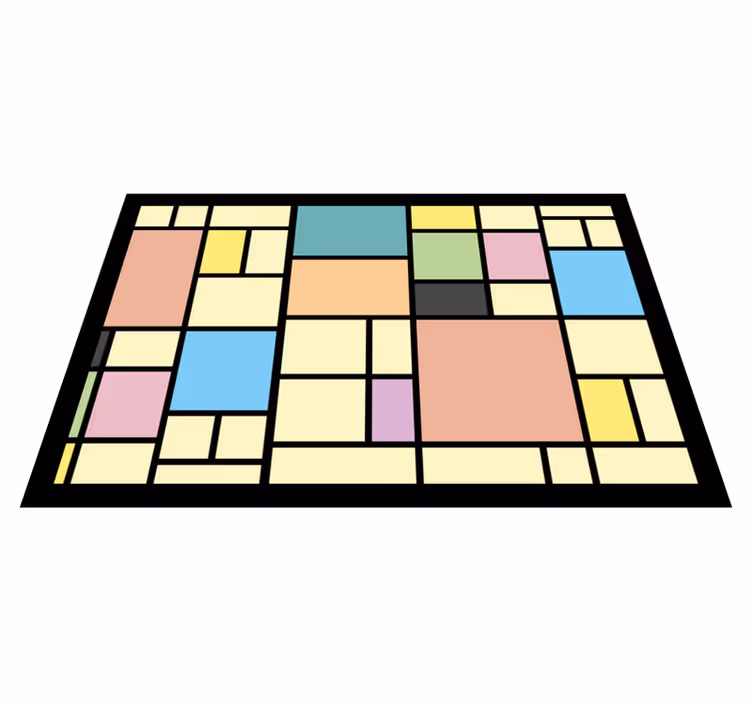 Tischset modern mit geometrisch abstraktem muster - TenStickers