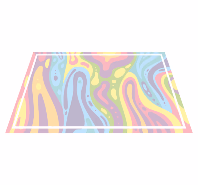 Tischset textur bunte abstrakte wellen - TenStickers