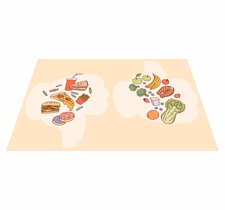 Tischset kinder mit essens-themenmotiven - TenStickers