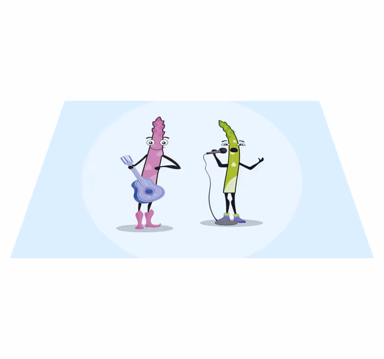 Tischset kinder mit musikalischen gemüsefiguren - TenStickers