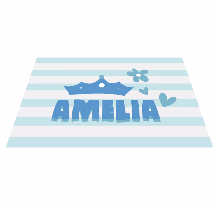 Tischset kinder mit krone und name - TenStickers