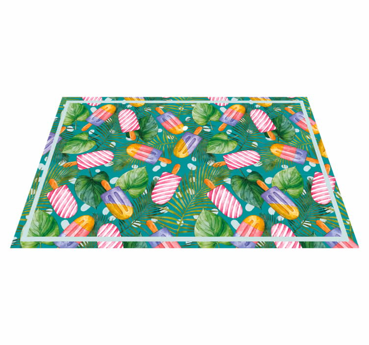 Tischsets originell mit bunten eis-pops - TenStickers