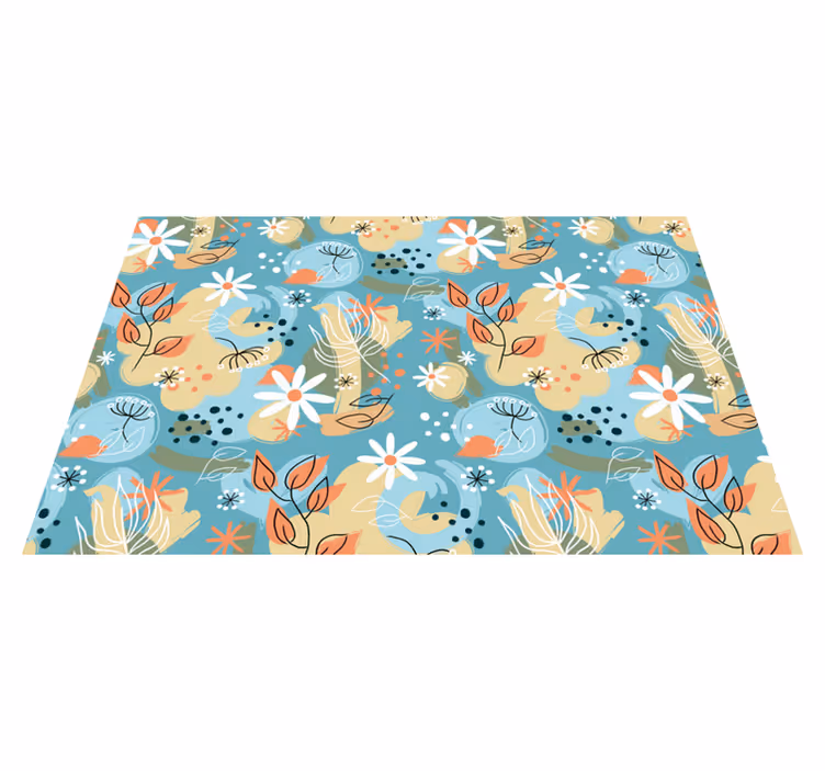 Tischset modern mit floralen motiven - TenStickers