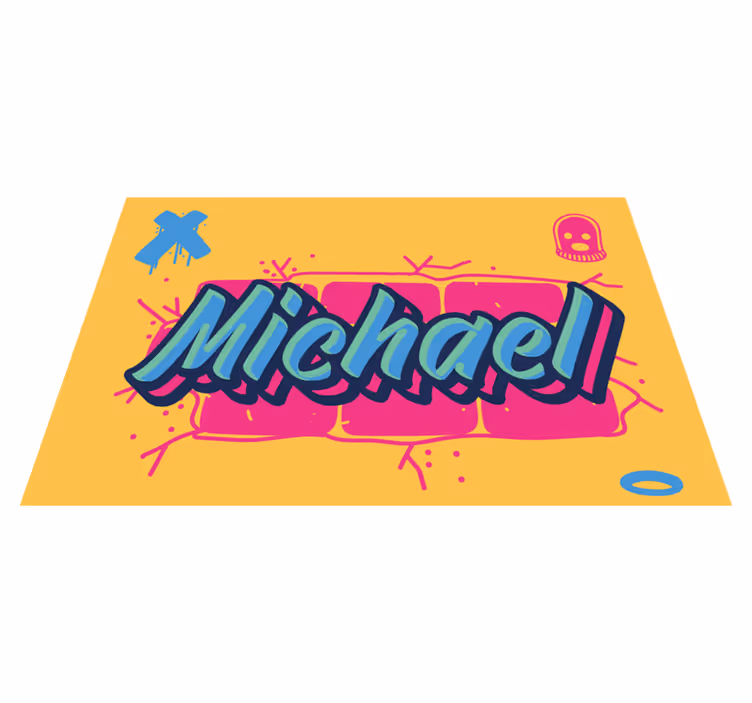 Tischset mit namen aussage in fetter schrift - TenStickers