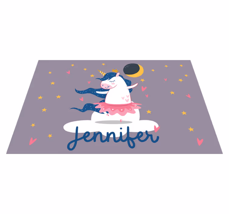Tischset kinder einhorn tanznacht - TenStickers