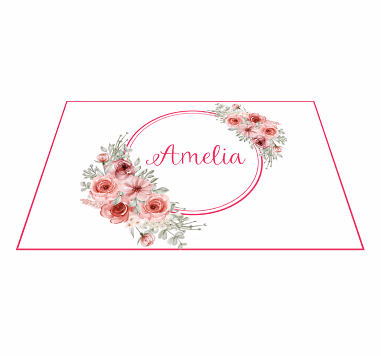 Tischset mit namen botanische individuelle gestaltung - TenStickers