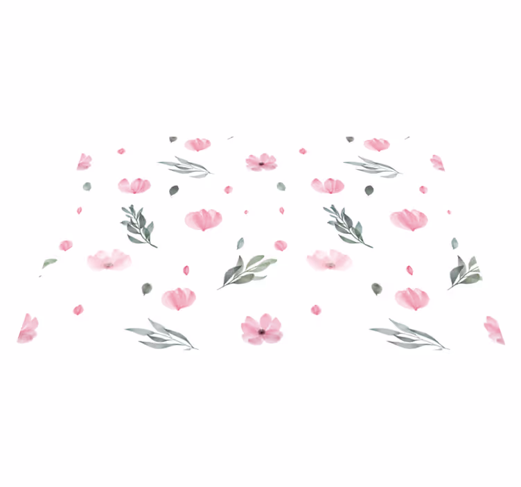Tischset weihnachten mit floralen mustern in sanften farben - TenStickers