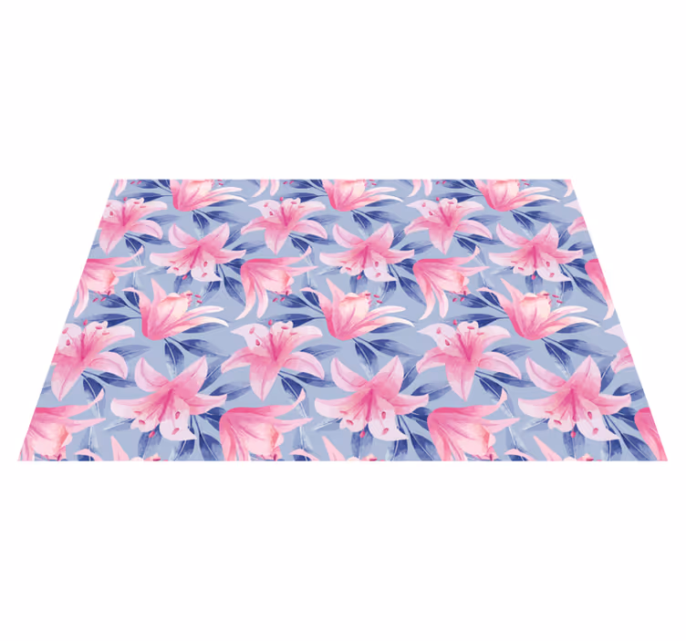 Tischsets originell Rosa und lila blumen - TenStickers