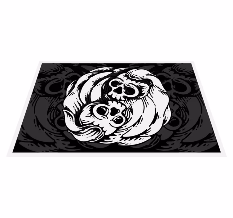 Tischset halloween totenkopf umarmungsmuster - TenStickers