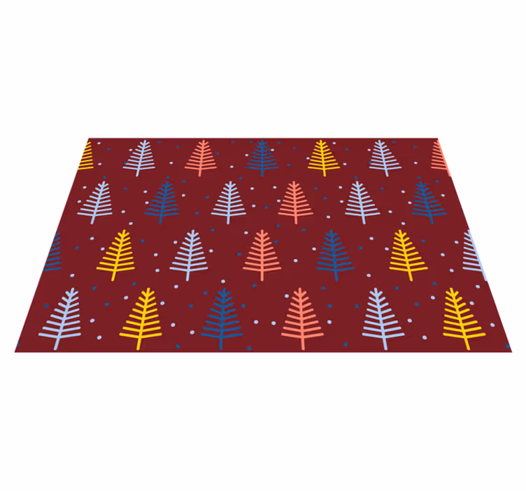 Tischset weihnachten mit buntem baum-muster - TenStickers