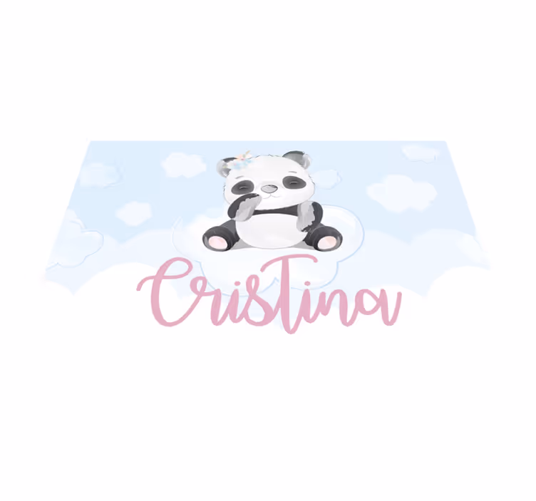 Tischset kinder mit süßem panda-charakter - TenStickers