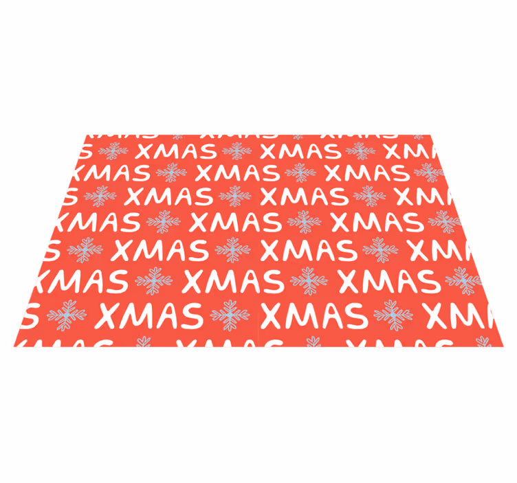 Tischset weihnachten im festlichen roten xmas-muster - TenStickers