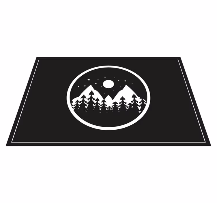 Tischset modern berglandschaft kreis - TenStickers