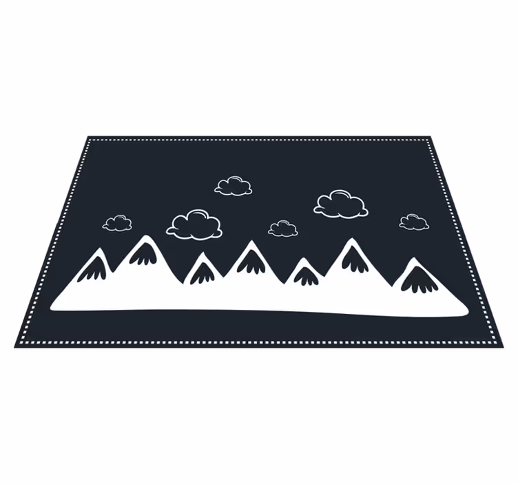 Tischset modern gebirgszug silhouette - TenStickers