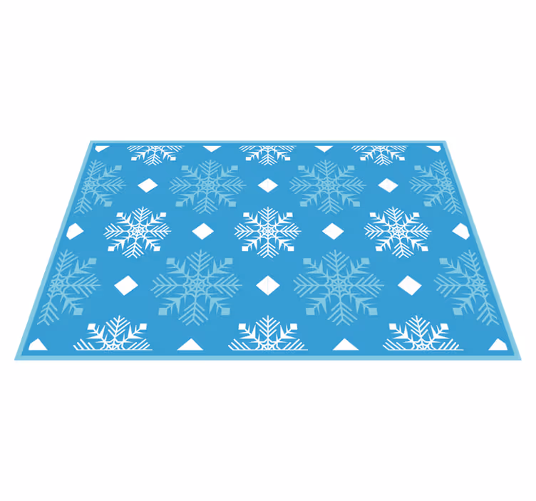 Tischset Weihnachten Schneeflocken blautöne - TenStickers