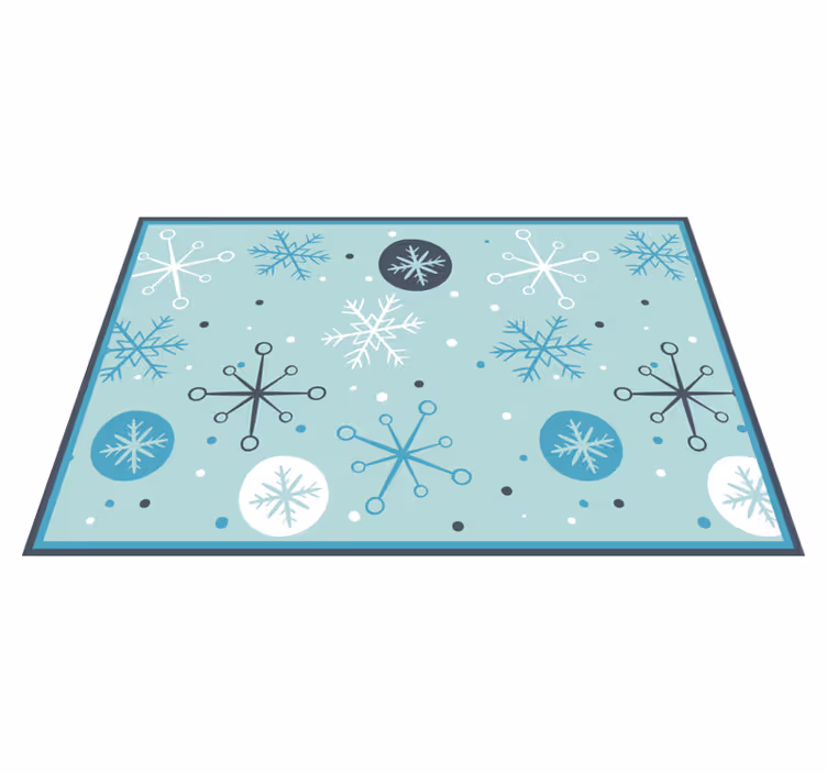 Tischset Weihnachten Zarte blau-weiße schneeflocken - TenStickers