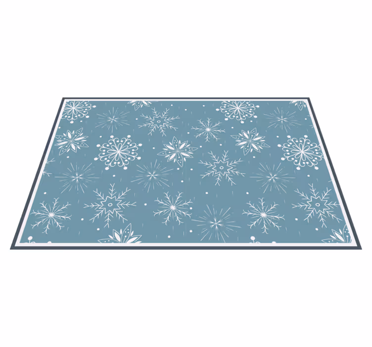 Tischset Weihnachten Dekorative blau-weiße schneeflocken - TenStickers