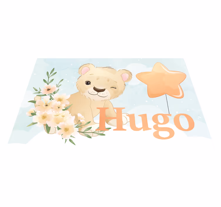 Tischset kinder mit fröhlichem löwenmotiv - TenStickers