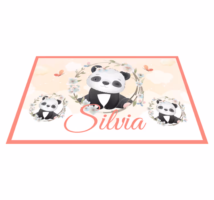 Tischset kinder panda arrangement - TenStickers