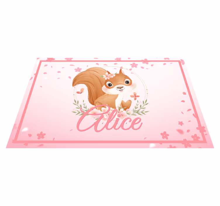 Tischset kinder mit niedlicher eichhörnchen-illustration - TenStickers