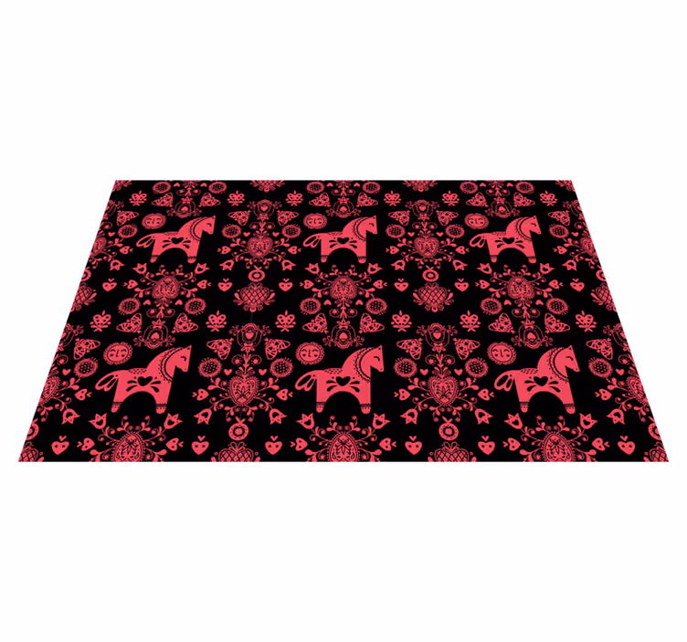 Tischsets originell mit verspieltem pferdemuster - TenStickers