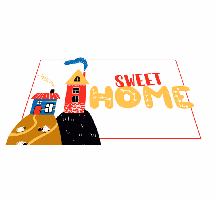 Tischset kinder bunte haus-szene - TenStickers