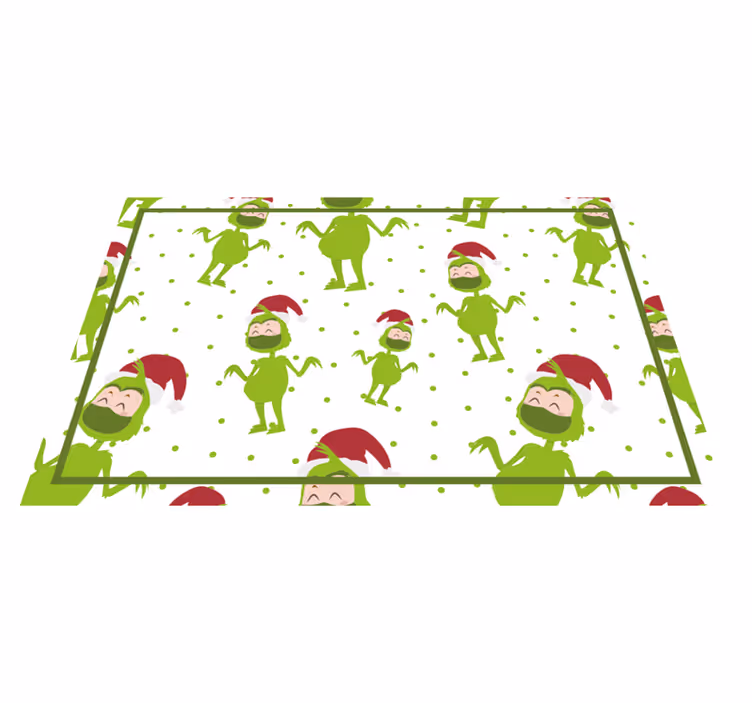 Tischset weihnachten mit fröhlichen grinch-figuren - TenStickers