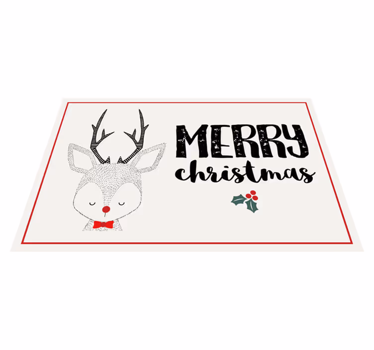 Tischset weihnachten mit fröhlichem rentier-motiv - TenStickers