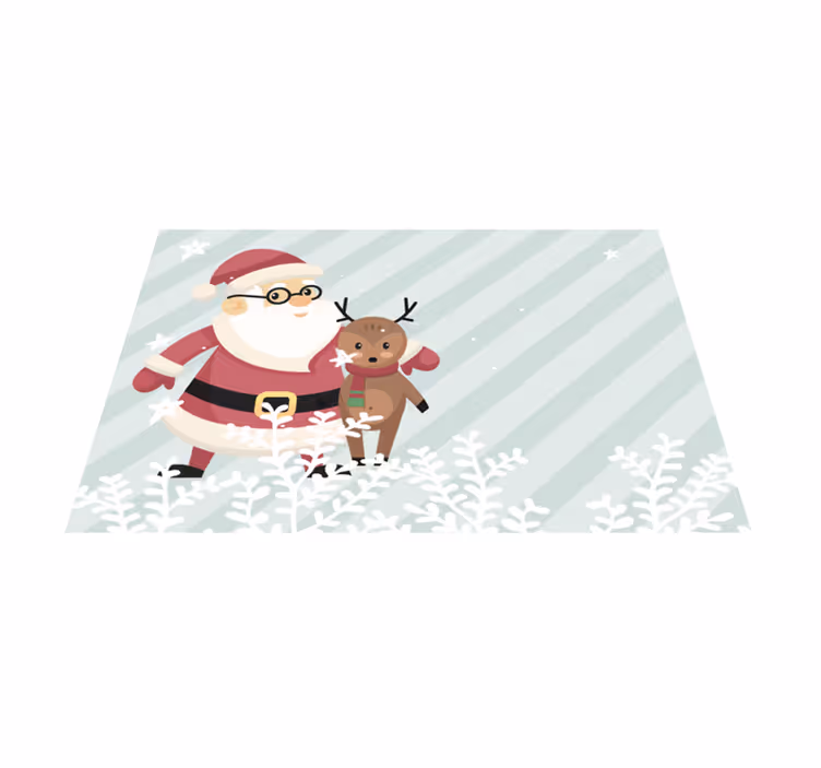 Tischset weihnachten mit santa und rentier - TenStickers