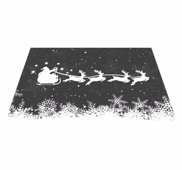 Tischset weihnachten schlitten mit rentieren - TenStickers