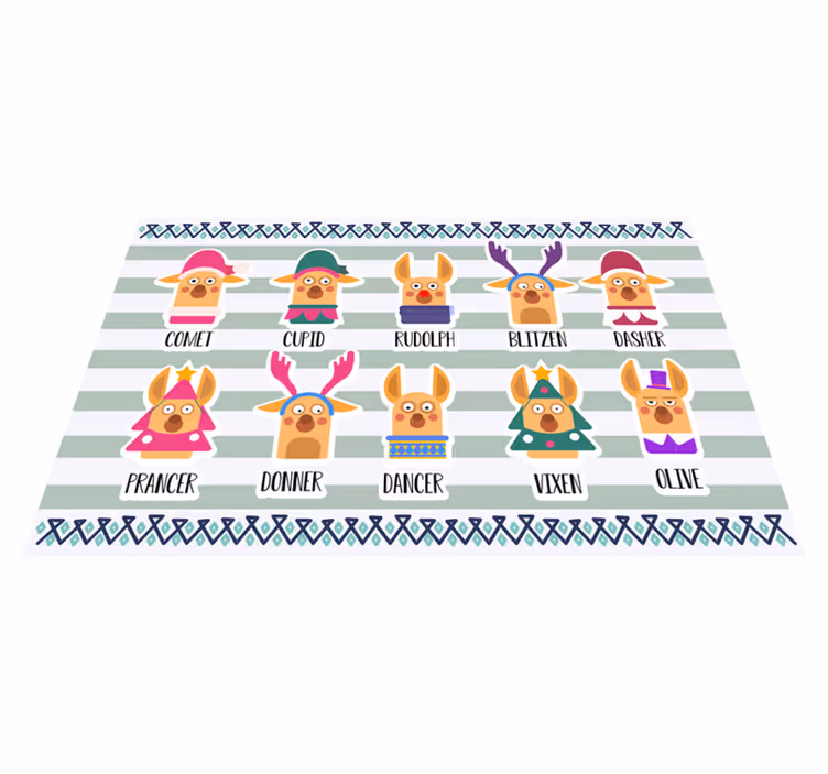Tischsets originell sammlung mit rentierfiguren - TenStickers