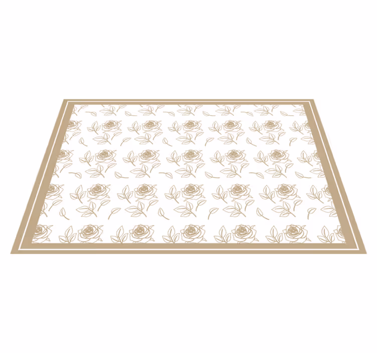 Tischsets originell mit floralem musterrahmen - TenStickers