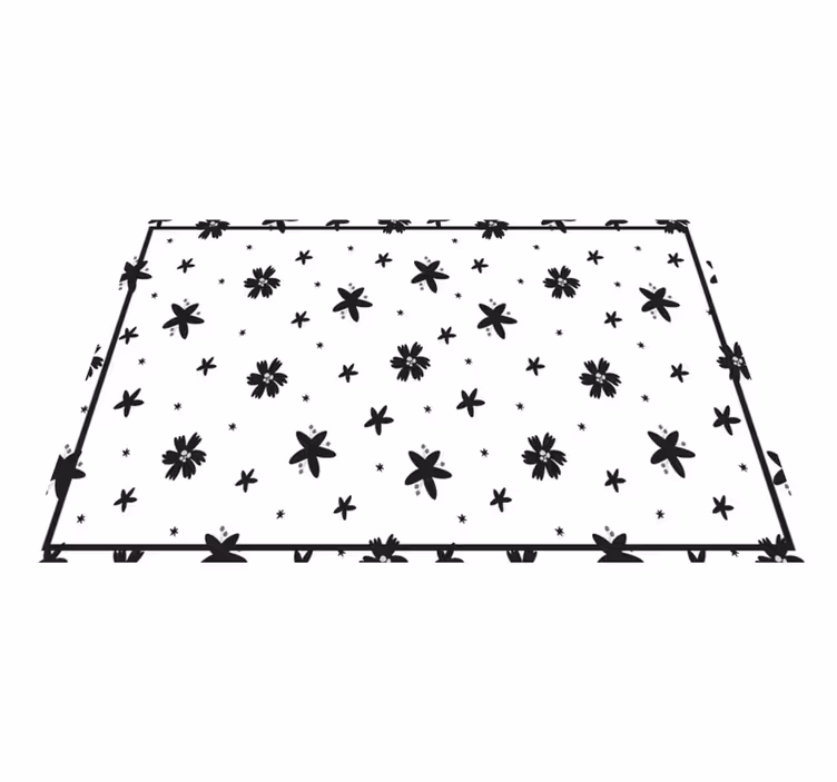 Tischset textur mit floraler dekoration - TenStickers