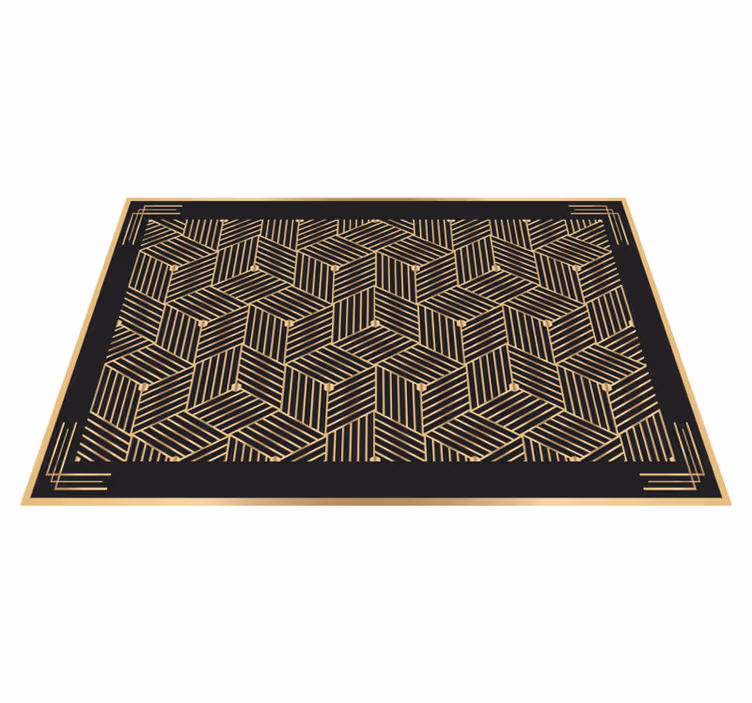 Tischset textur geometrisches goldenes muster - TenStickers