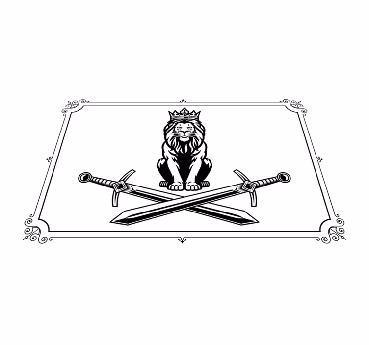 Tischsets originell löwenkönig emblem - TenStickers