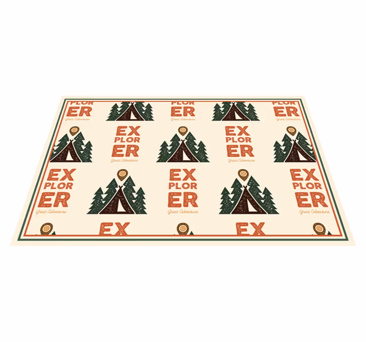 Tischsets originell im entdecker-abenteuer-muster - TenStickers