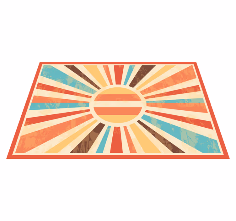 Tischset modern mit lebhaftem sonnenstrahlen-muster - TenStickers