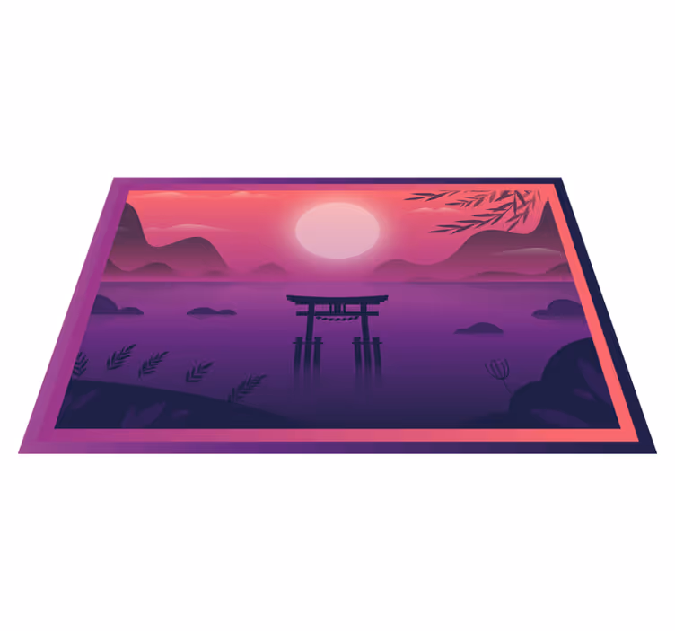 Tischset modern ruhige sonnenuntergang landschaft - TenStickers