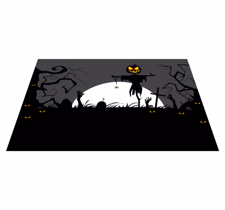 Tischset halloween gruselige kürbis-scheuche - TenStickers