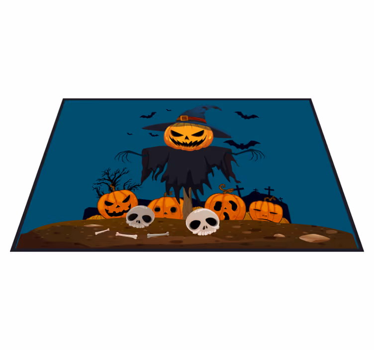 Tischset halloween kürbis-horror mit vogelscheuche - TenStickers