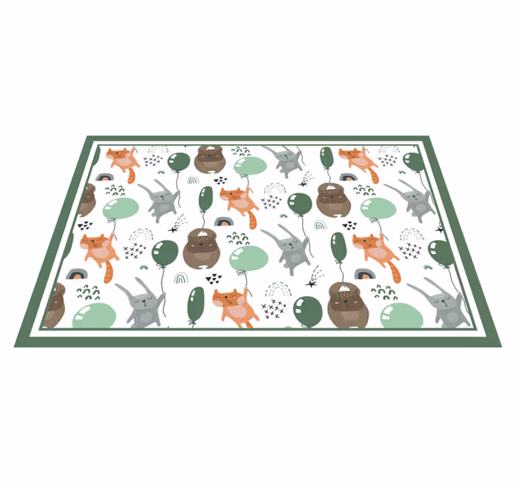 Tischset kinder mit verspielten tiermustern - TenStickers