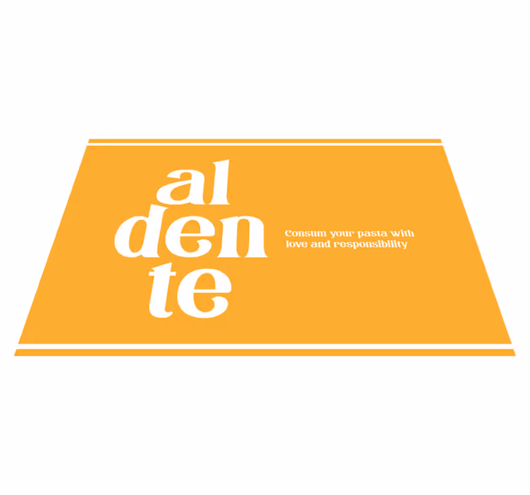 Tischset text aldente koch-erinnerung - TenStickers